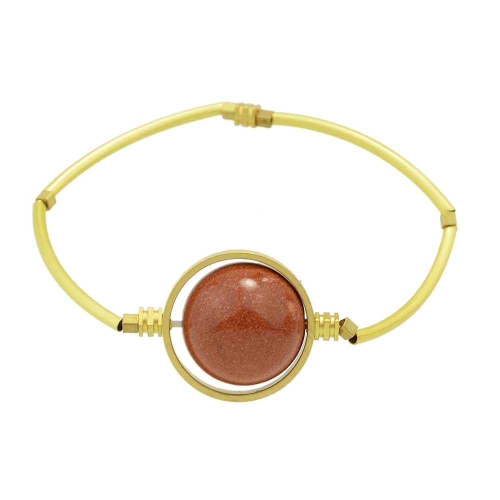 

Elastic Multicolors Rhinestone Ball Bracelets, Coffee