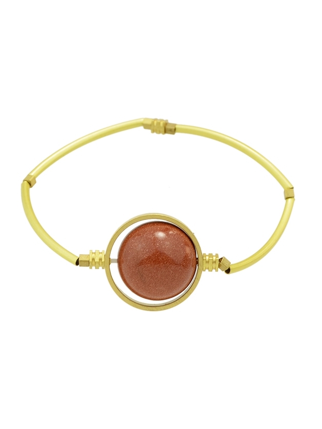 

Elastic Multicolors Rhinestone Ball Bracelets, Coffee