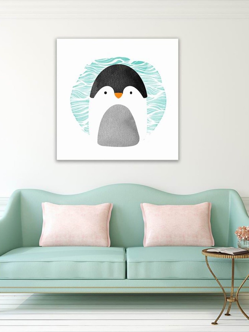 

Cartoon Penguin Print Cloth Art