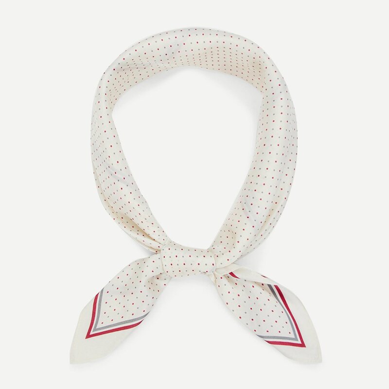 

Dot Print Bandana, White