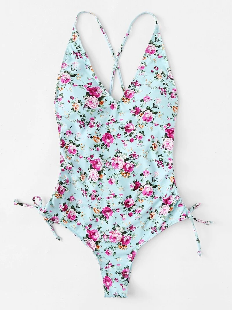 Grande Con Calicó Estampado Talla Bañador De 0PknO8wX