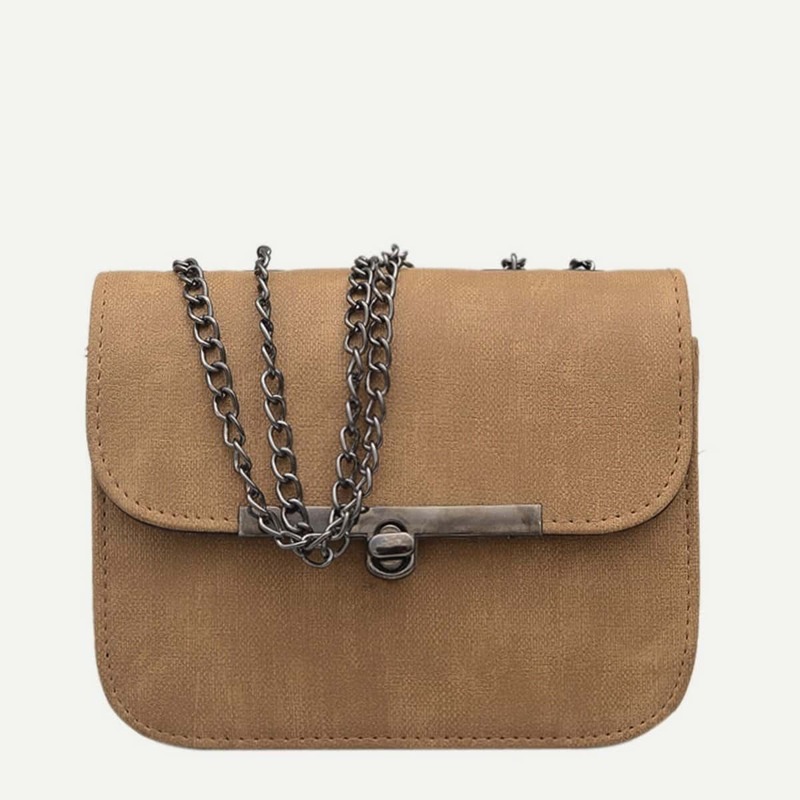 

Twist Lock Chain Bag, Khaki