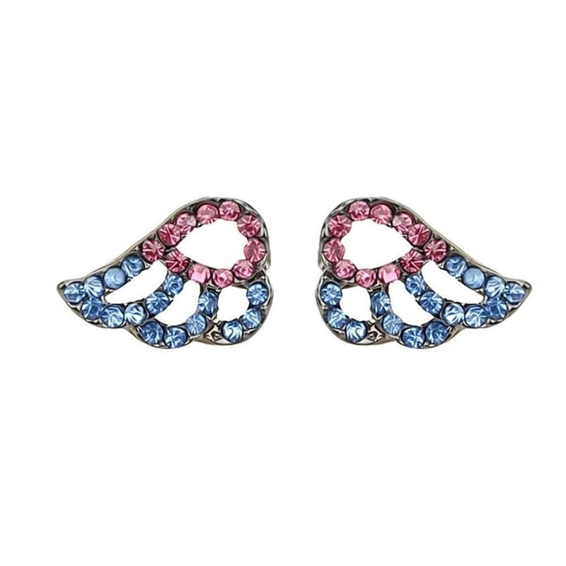 

Blue New Style Created Rhinestone Earrings, Multicolor