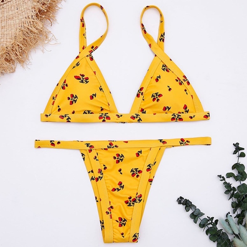 

Calico Print Bikini Set, Multicolor