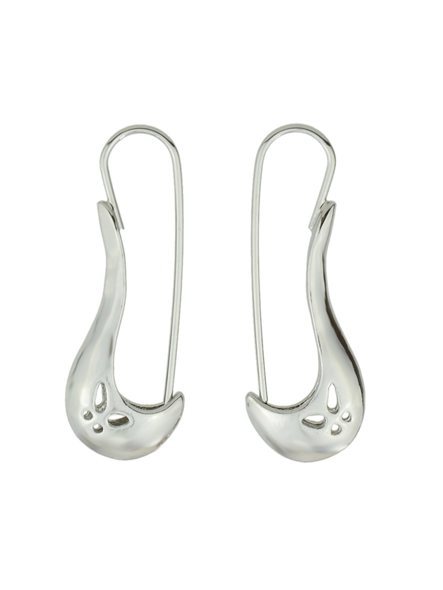

Eye Shape Small Stud Earrings, Silver