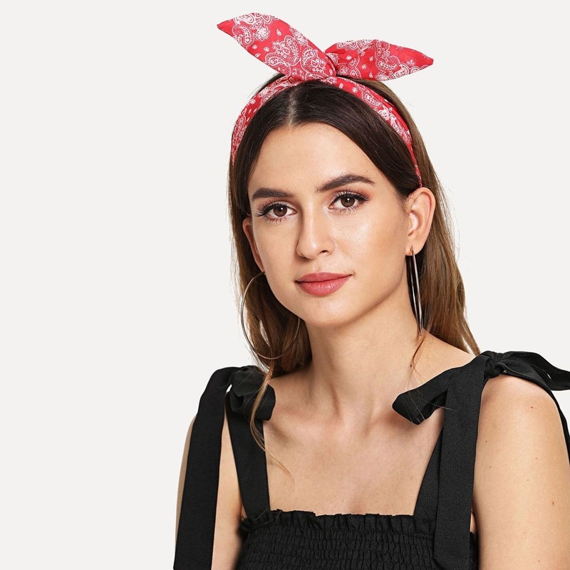

Calico Print Headband, Red