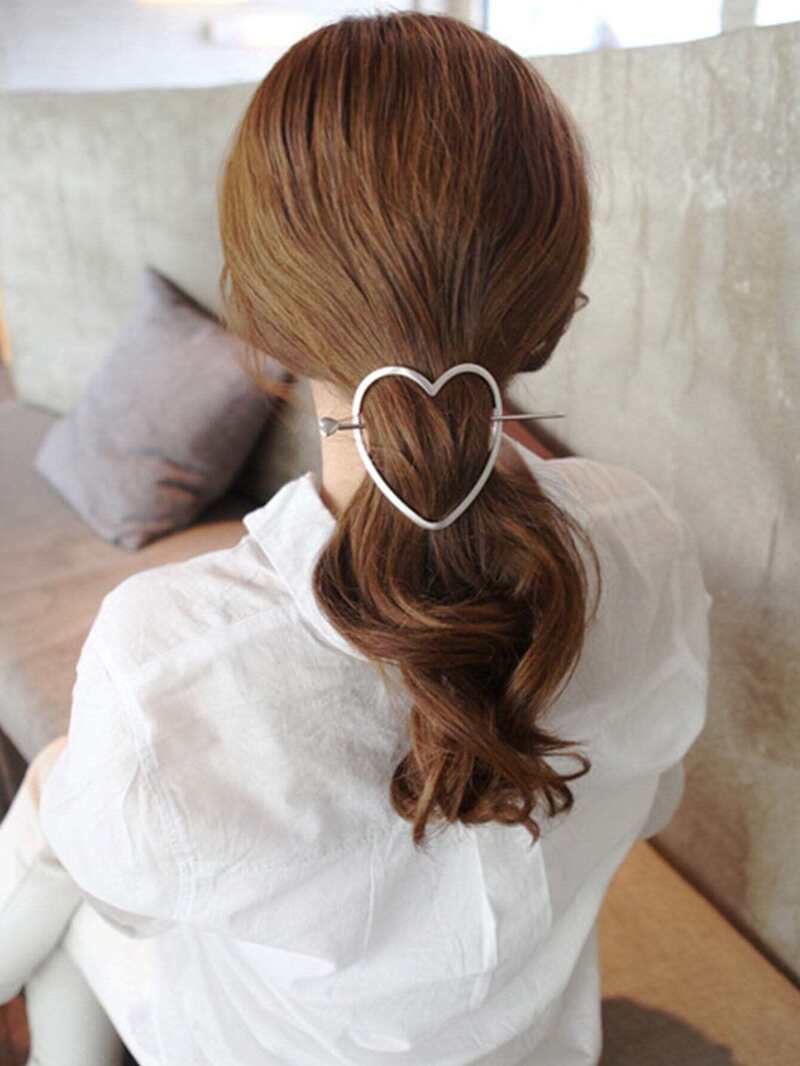 Heart Shaped Hair Clip Romwe