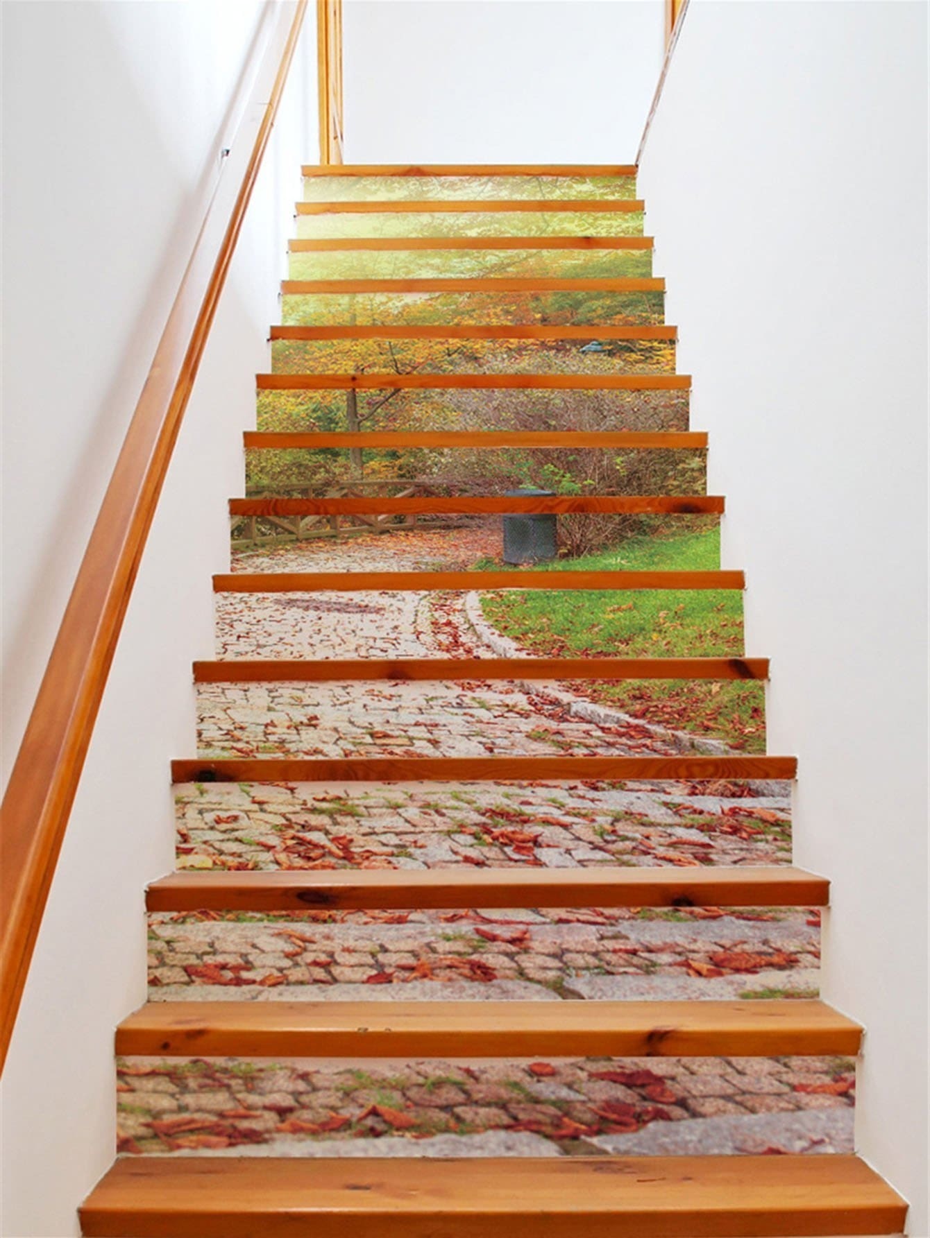 Set 3d Auto-adh/ésif De No/ël Chalet Escalier Stickers Muraux D/écalcomanies D/écoratives Cr/éatives Bricolage Art Murale Escaliers Amovibles Pvc Papier Peint Imperm/éable Pour Salon D/écoration 6pcs
