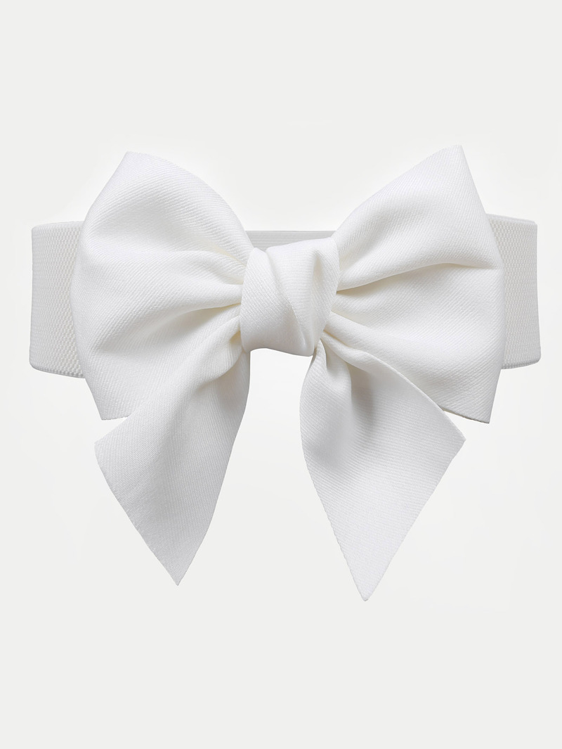 

Bow Tie Belt, White