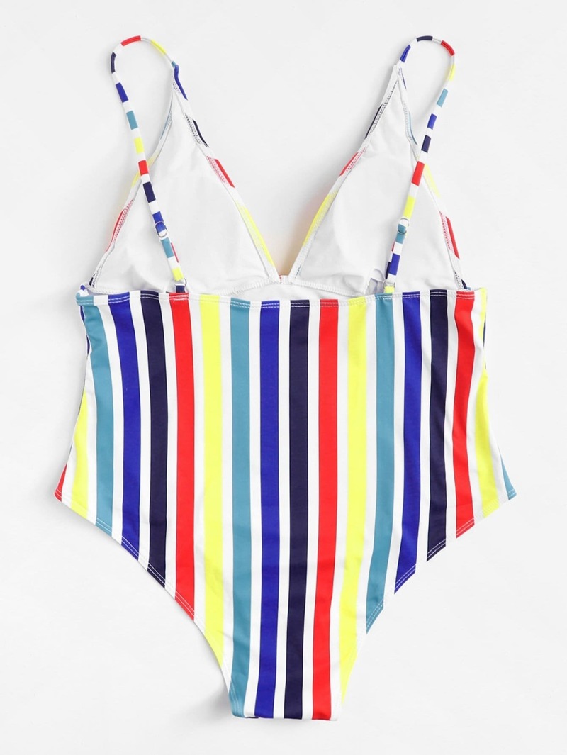 De Rayures Maillot Bain Multicolore À OPkw0n