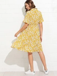 Pussy Bow Daisy Tea Dress - Multicolor - View 2