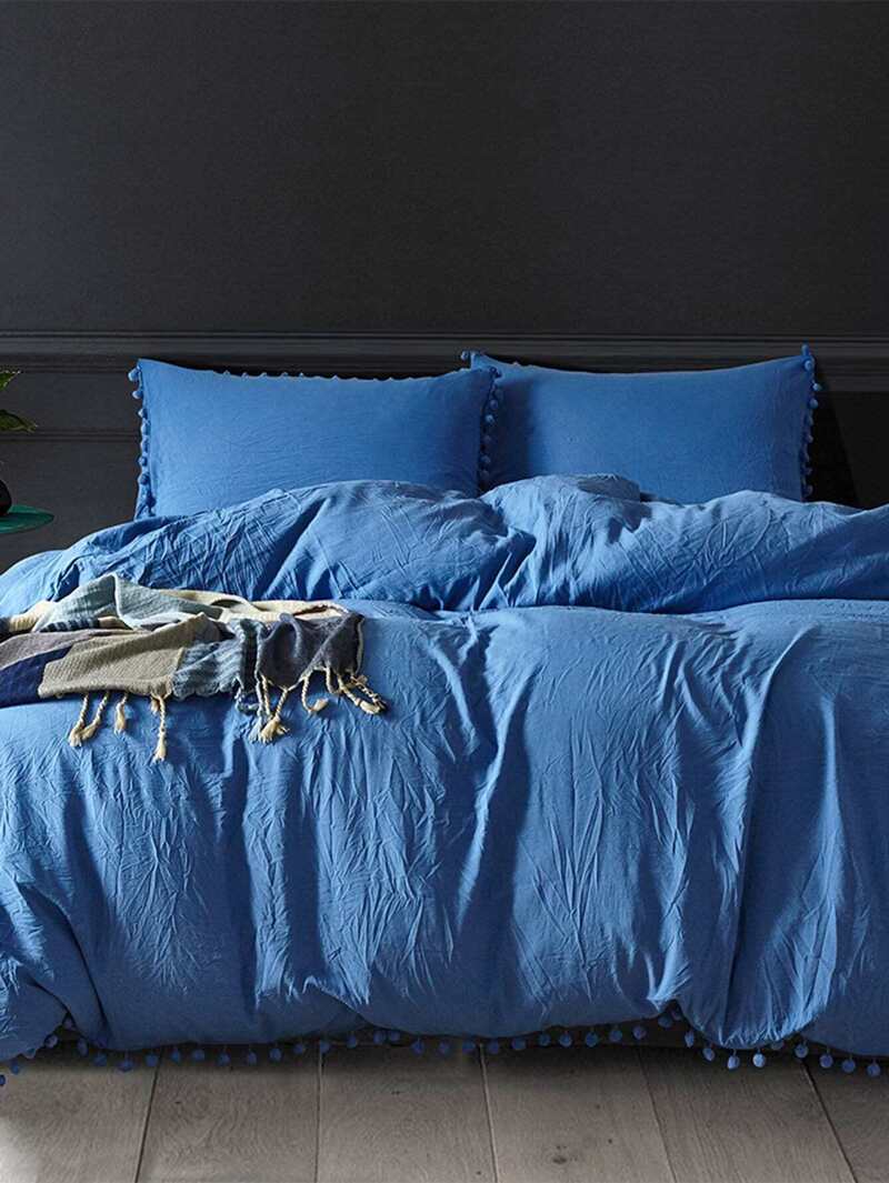 

Pom Pom Sheet Set, Blue