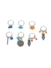 Decoración para el cabello - 7 unidades - Plateado - Ver 2