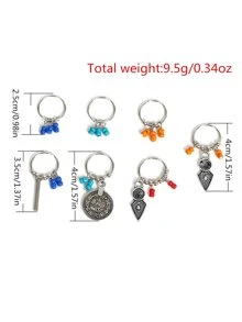 Decoración para el cabello - 7 unidades - Plateado - Ver 3