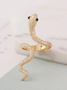 Snake Shaped Ring 1pc - Yellow Gold - View 1