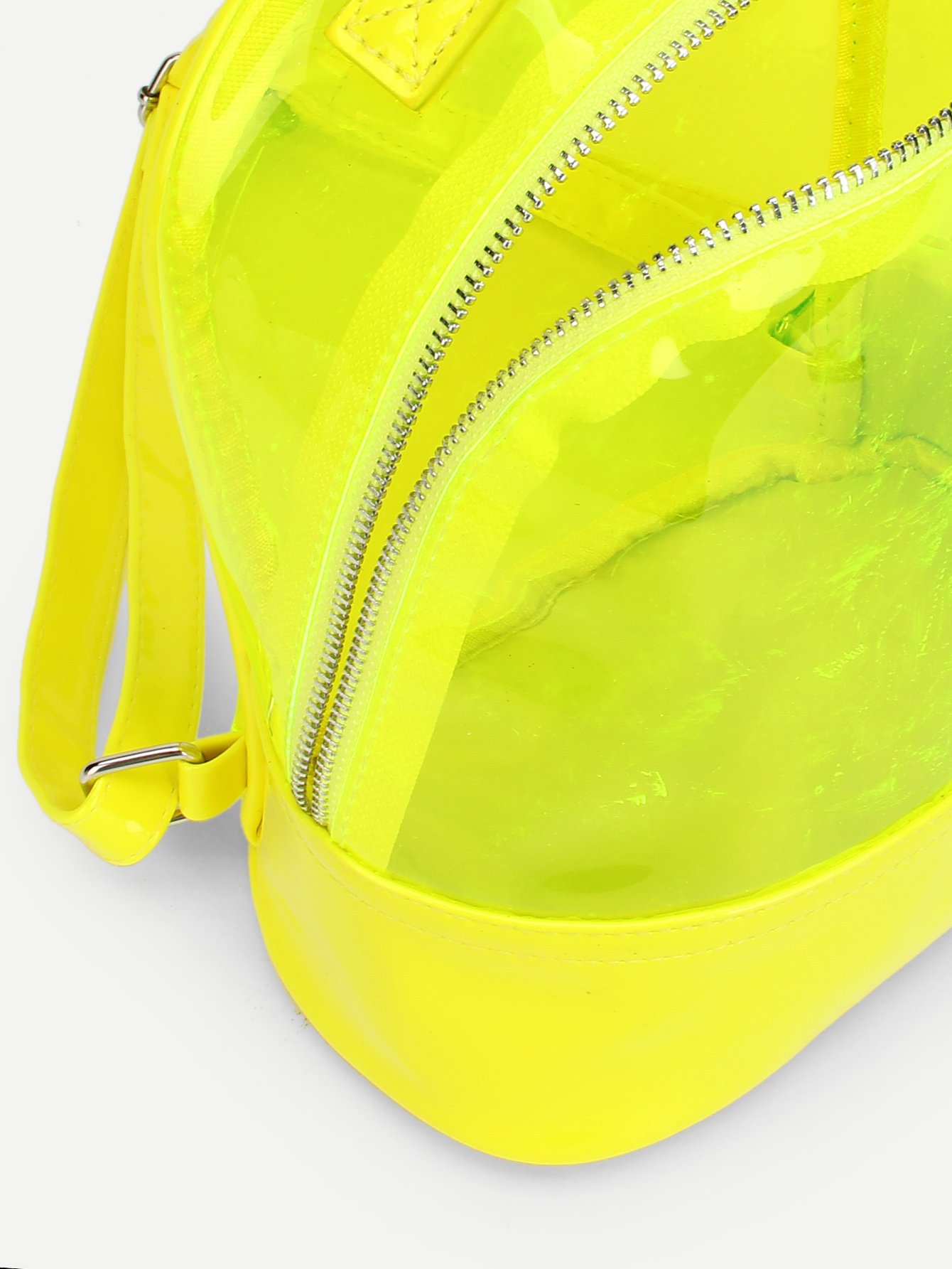 neon yellow clear crossbody bag