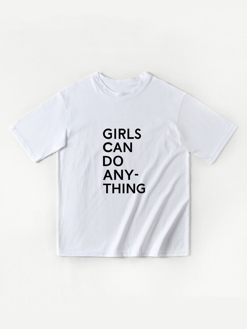 

Men Letter Print Tee, White