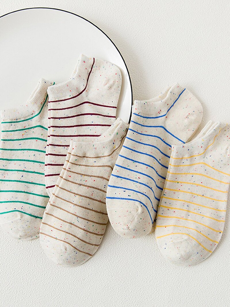 

Striped Socks 5pairs, Multicolor