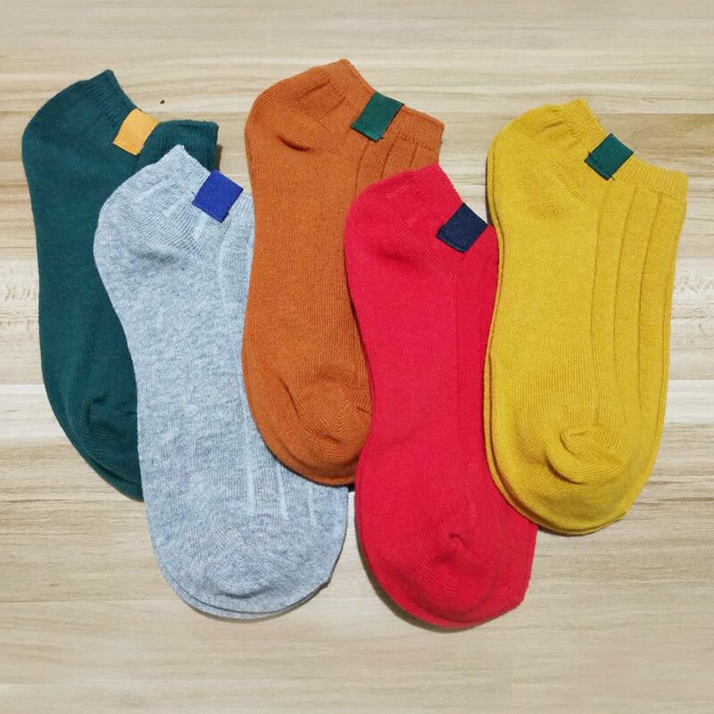 

Plain Socks 5pairs, Multicolor
