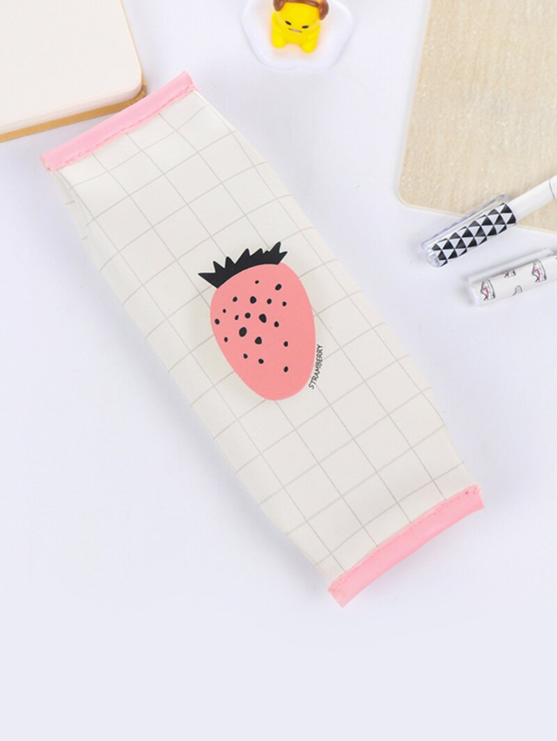 

Strawberry PU Pencil Case