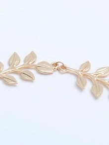 金属叶发饰波西米亚风万圣节 - 金色 - 查看 4