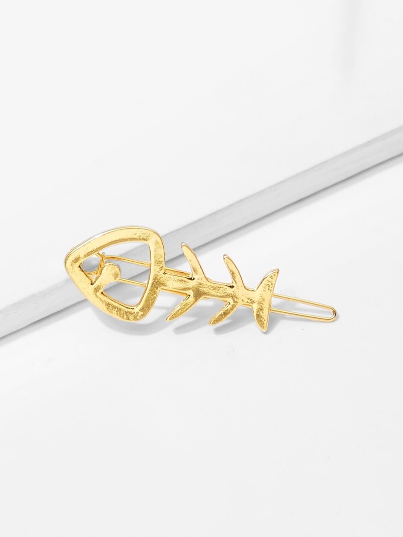 

Metal Fish Hair Clip, Gold