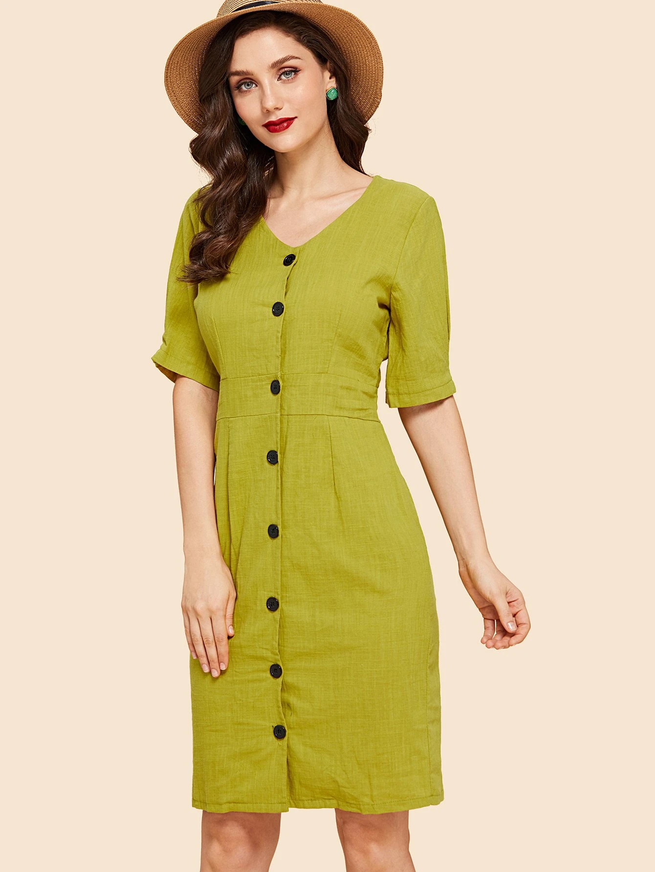 front button frock design