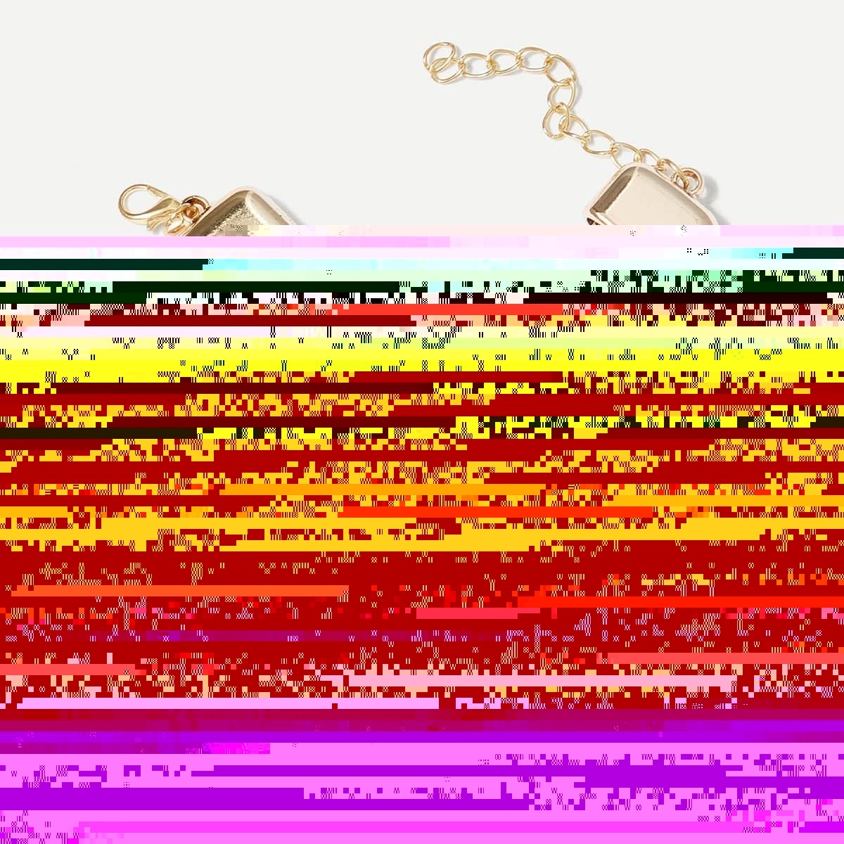 

Ring Decorated Layered Chain Bracelet, Gold