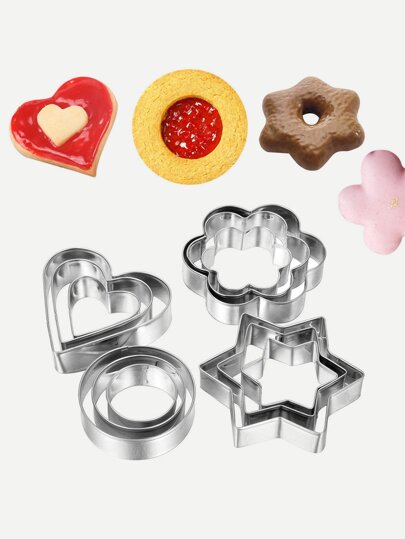 قوالب قطاعات ملفات تعريف الارتباط عيد الميلاد من الفولاذ المقاوم للصدأ ، لوازم الخبز