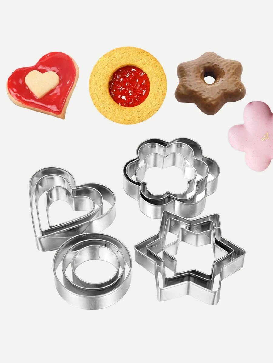 不锈钢圣诞饼干切模、糕点烘焙模具用品 - 銀色 - 查看 1