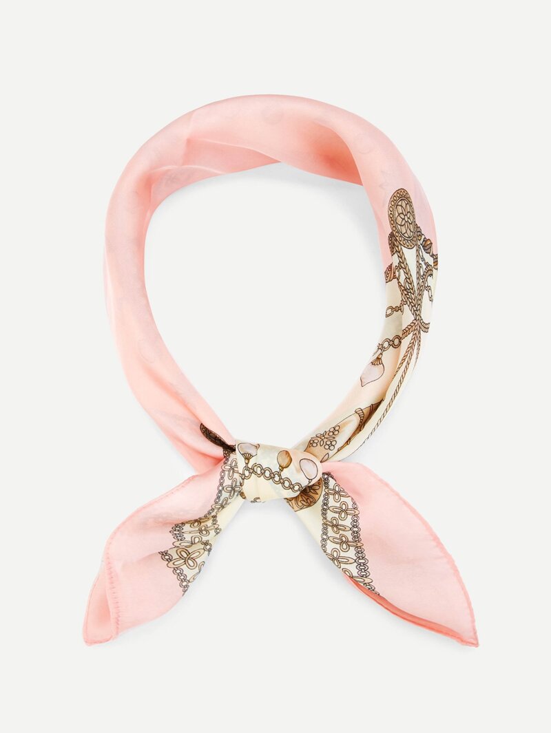 

Chain Pattern Bandana Scarf, Multicolor