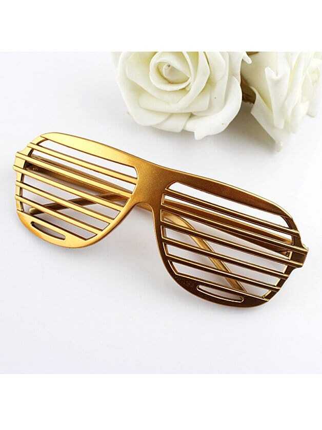 Random Color Colorful Hollow Out Square Fashion Glasses