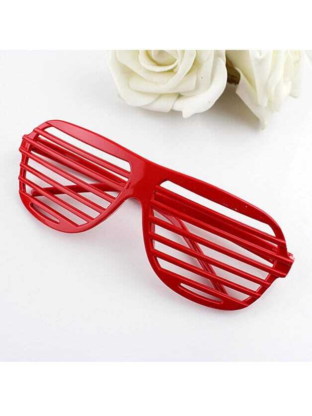 Random Color Colorful Hollow Out Square Fashion Glasses