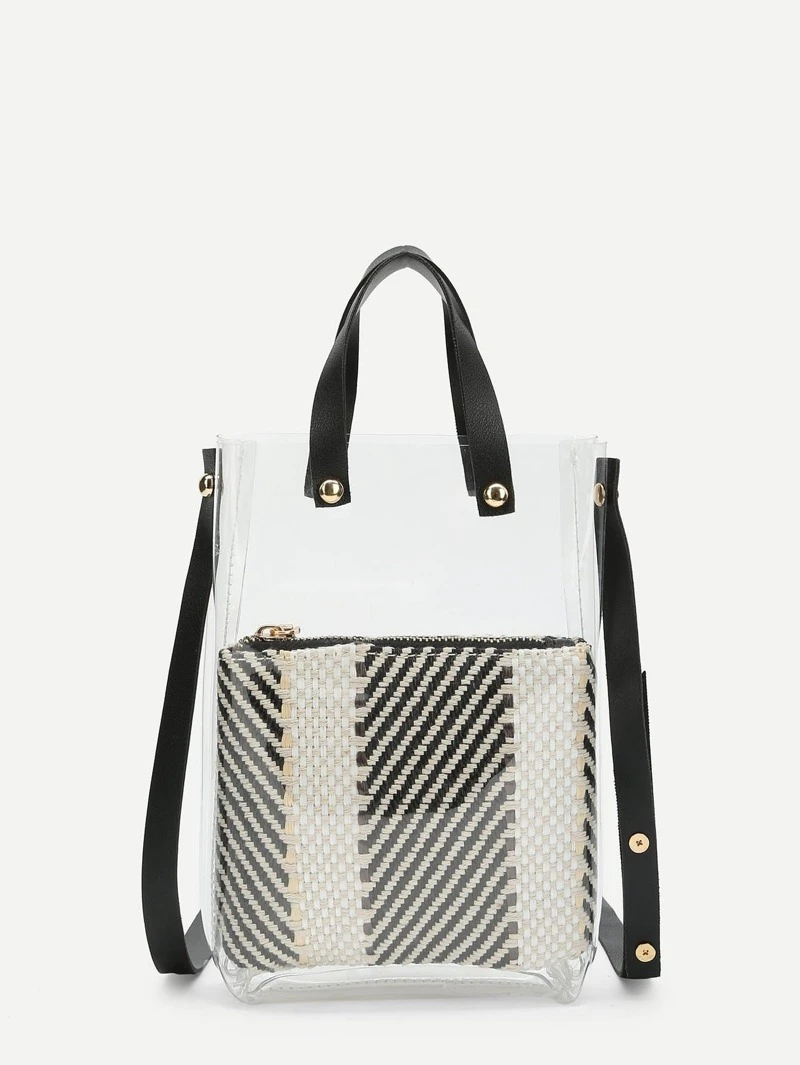 Clear Shoulder Bag With Inner Pouchfor Women Romwe