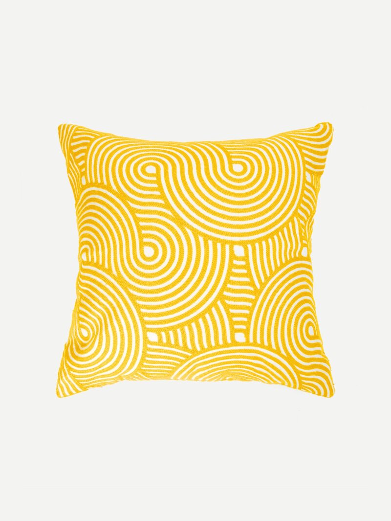 

Embroidery Pillow Case Cover 1Pc, Yellow