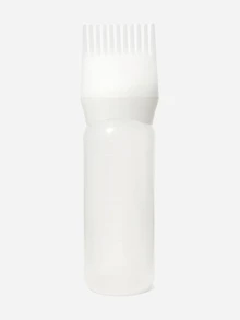 Botella aplicadora con peine para raíces, botella aplicadora de aceite para tinte de cabello - 1 pieza, incluye botella aplicadora y peine de masaje para el cuero cabelludo, botella aplicadora con peine para raíces, aplicador de aceite para el cabello, aplicador de aceite para tinte de cabello, tinte de cabello, botella de aceite para hornear, botella dispensadora de peine para tinte de cabello recargable, herramienta de belleza y peinado de salón de plástico para tinte de cabello - Blanco - Ver 6