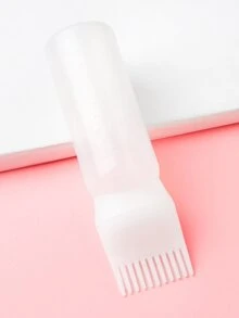 Botella aplicadora con peine para raíces, botella aplicadora de aceite para tinte de cabello - 1 pieza, incluye botella aplicadora y peine de masaje para el cuero cabelludo, botella aplicadora con peine para raíces, aplicador de aceite para el cabello, aplicador de aceite para tinte de cabello, tinte de cabello, botella de aceite para hornear, botella dispensadora de peine para tinte de cabello recargable, herramienta de belleza y peinado de salón de plástico para tinte de cabello - Blanco - Ver 4