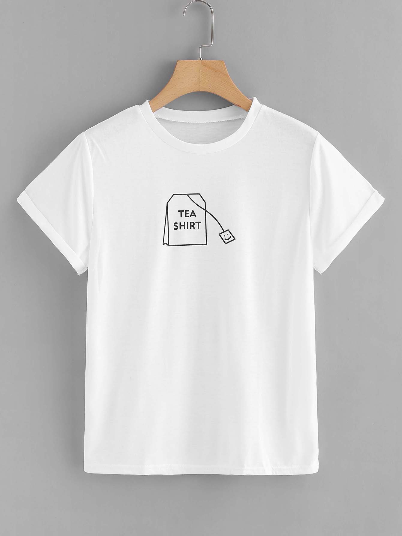 Graphic Print Tee ROMWE