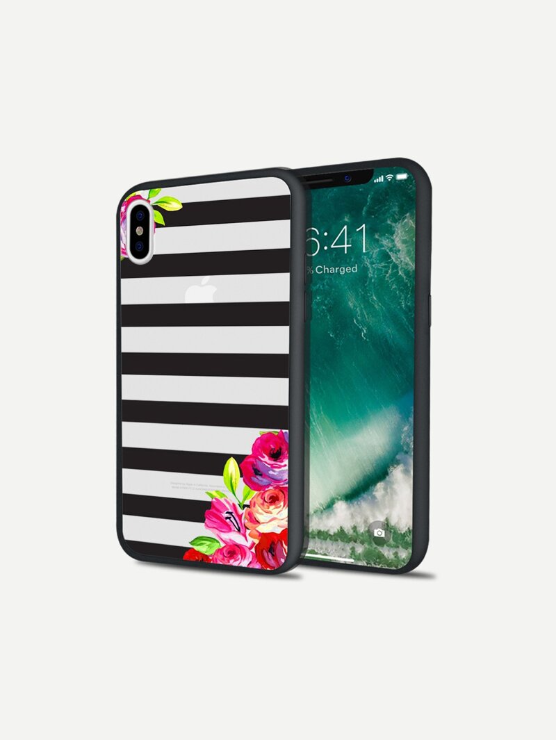 

Flower & Striped Pattern iPhone Case
