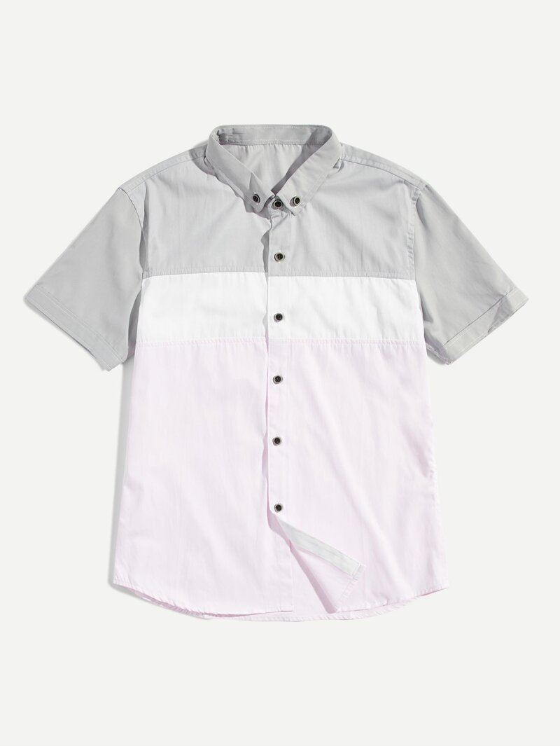 

Men Color Block Shirt, Multicolor