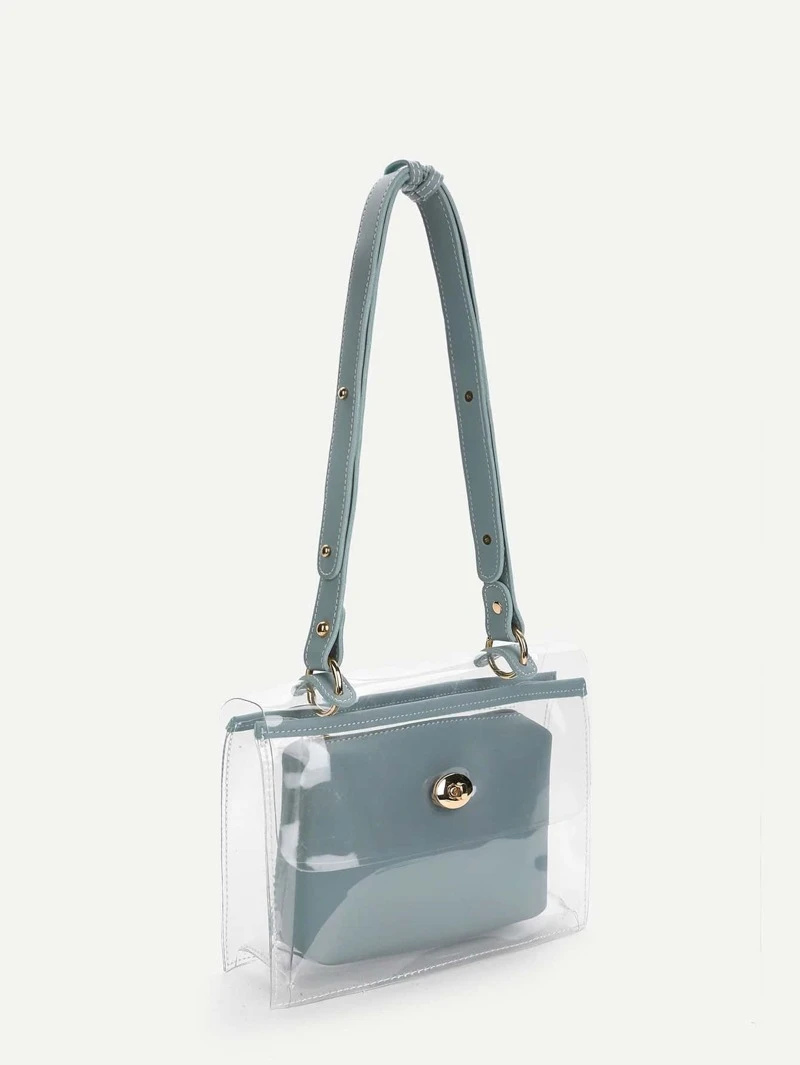 Clear Shoulder Bag With Inner Pouchfor Women Romwe