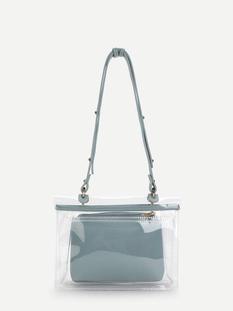 Clear Shoulder Bag With Inner Pouch