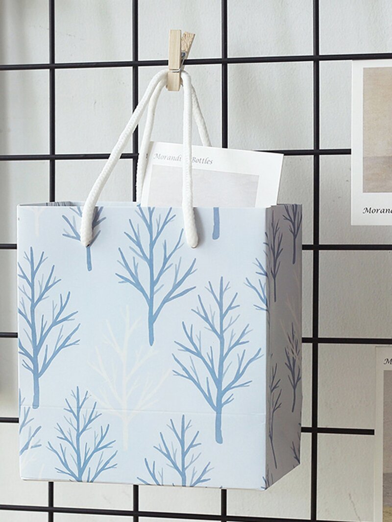 

Tree Print Paper Bag, Multicolor