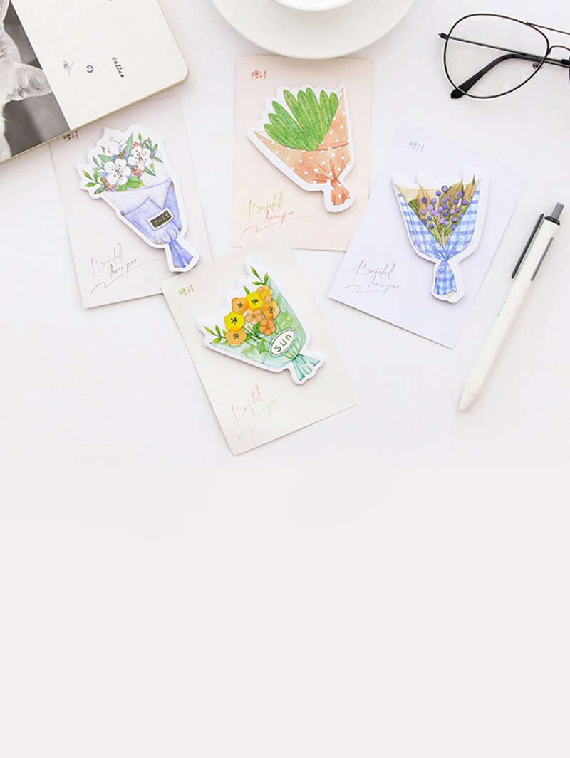 

Random Bouquet Shaped Memo Pad 30sheets