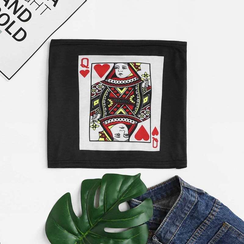 

Poker Print Tube Top, Black