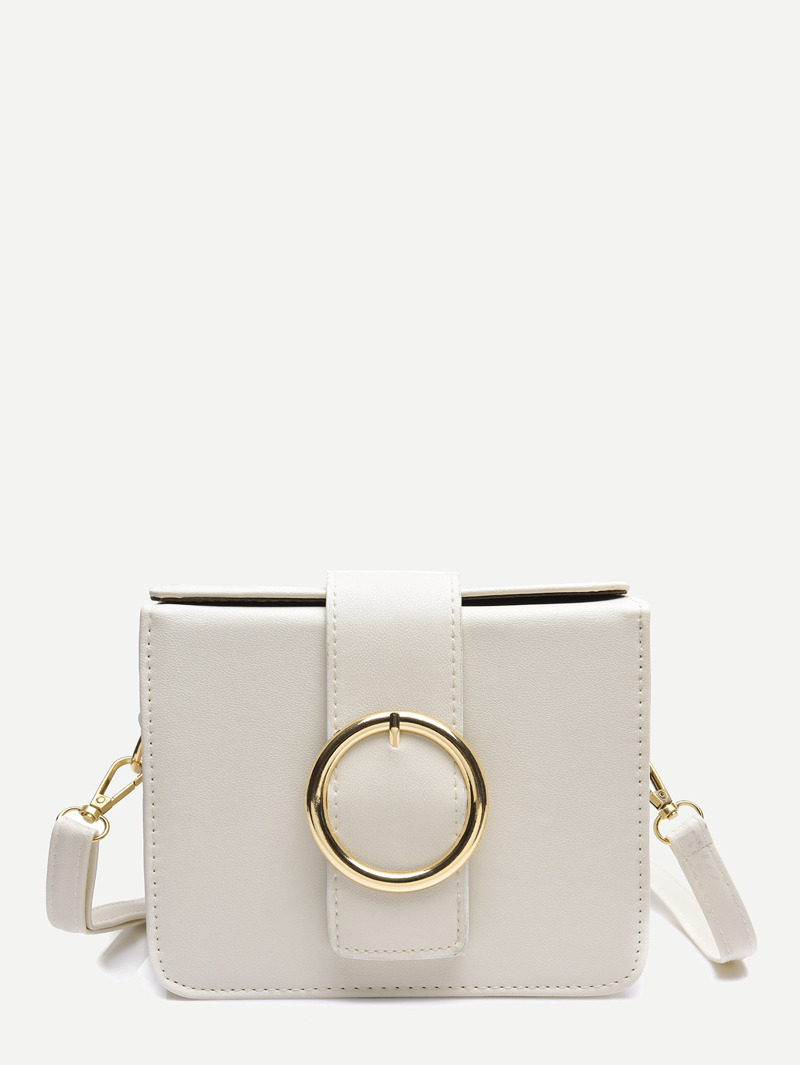 

Buckle Detail Shoulder Bag, White