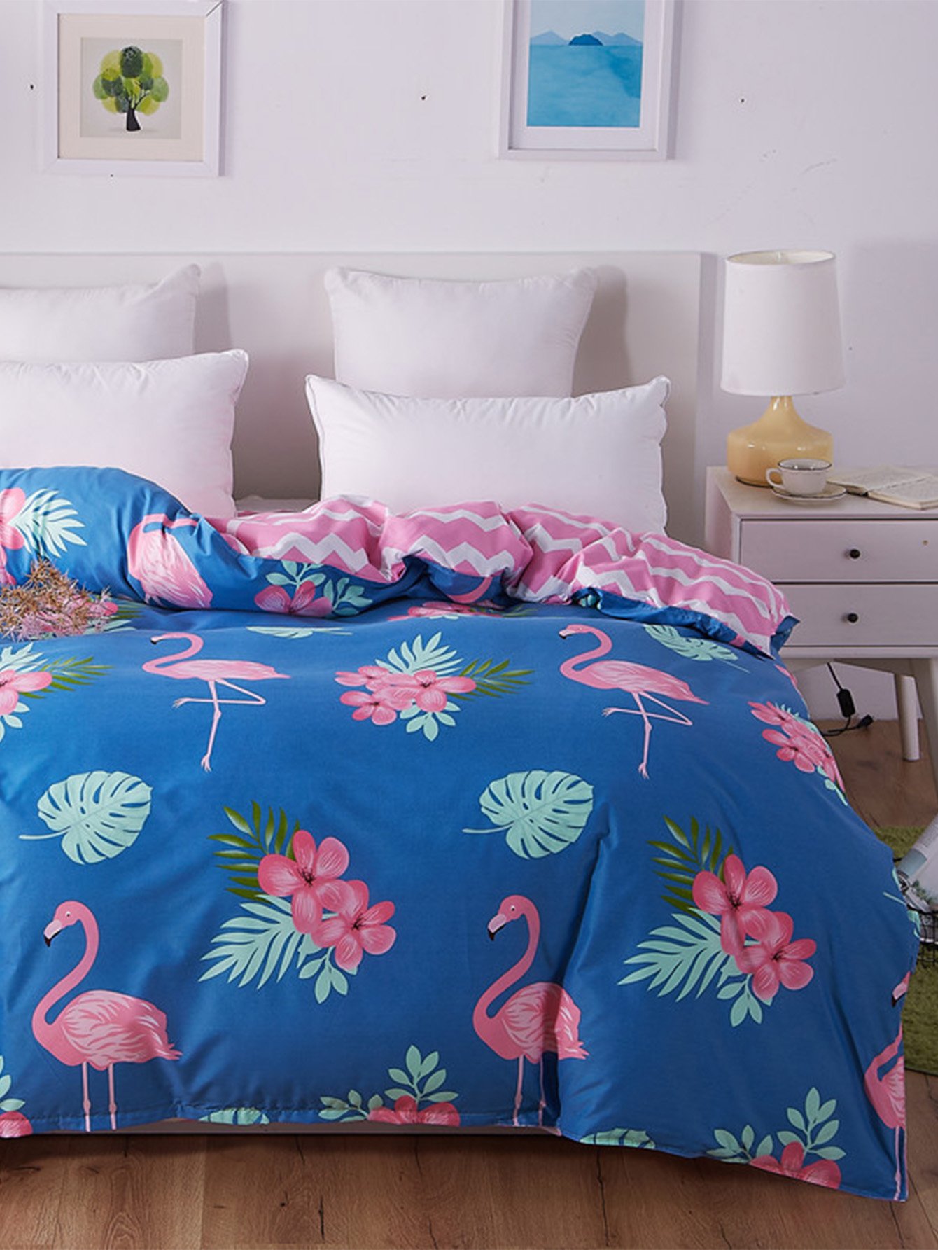 Flamingos Print Duvet Cover Flamingos Print Duvet Cover