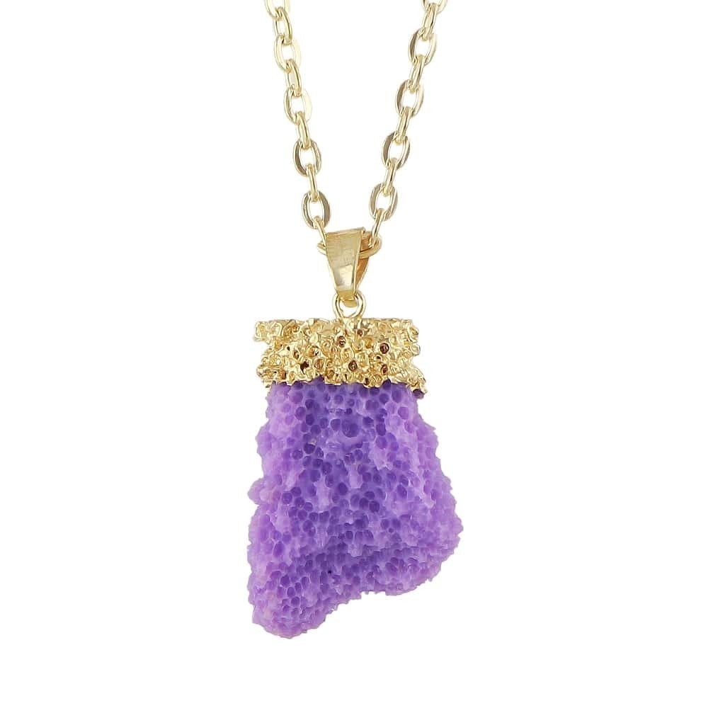 

Purple Simple Model Resin Geometric Long Pendant Necklaces