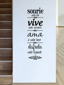 1pc Self-Adhesive Paper Wall Sticker,Simple Letter Graphic Removable Wall Decal For Home Decoration,Stickers,Wall Decal, Vinyl Decal For Home Decorations,Spring Decoration Items Refresh Your Home,Rama Decoration Stickers Gifts Birthday Graduation