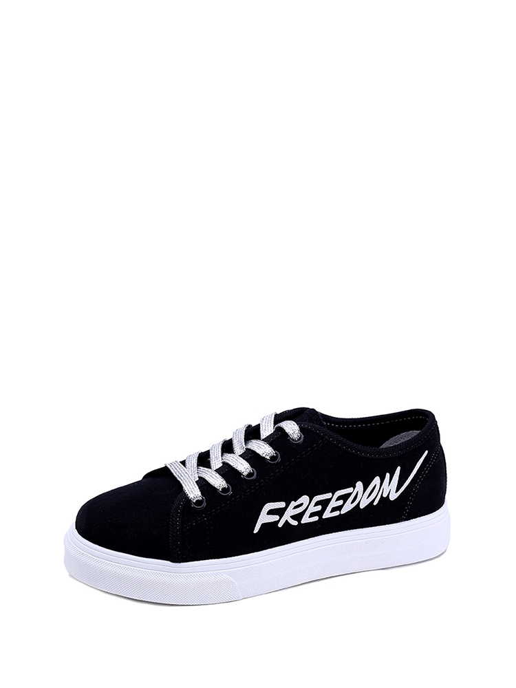 Zapatillas deportivas con cordón con estampado de slogan